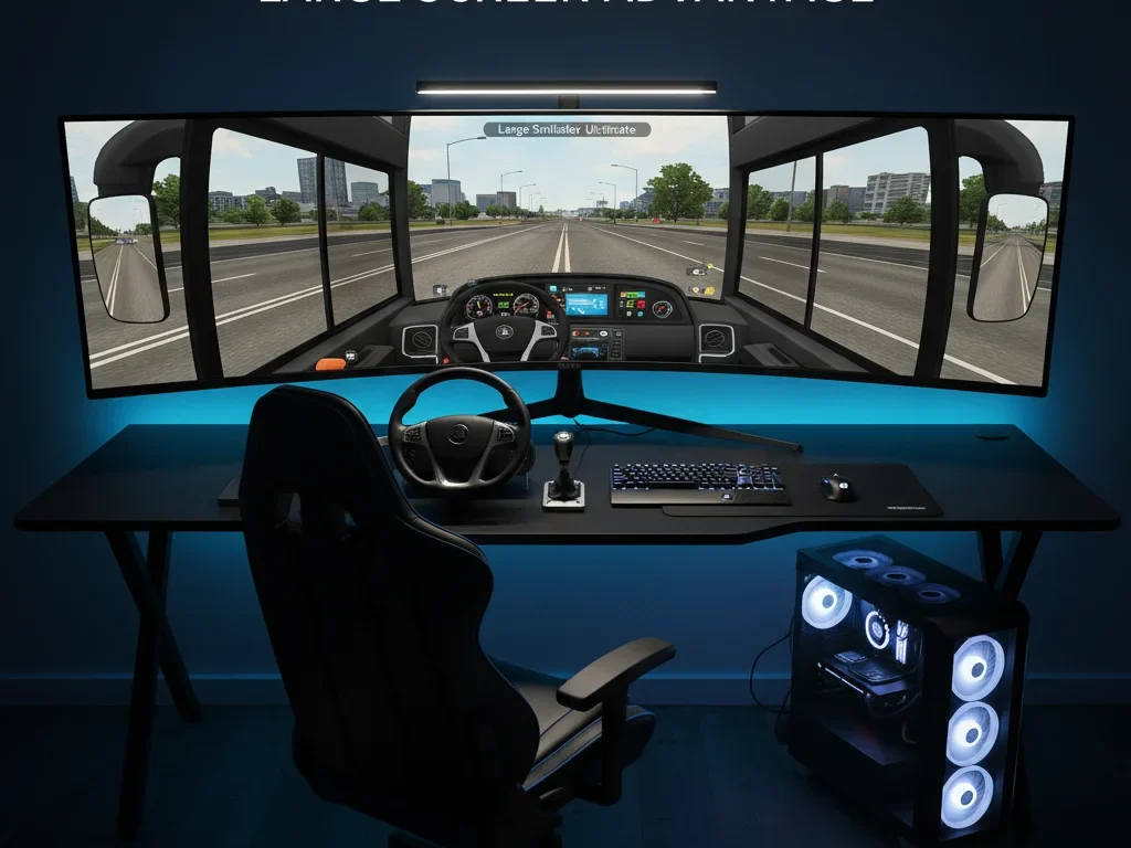 Large Screen Advantage in bus simulator ultimate for pc