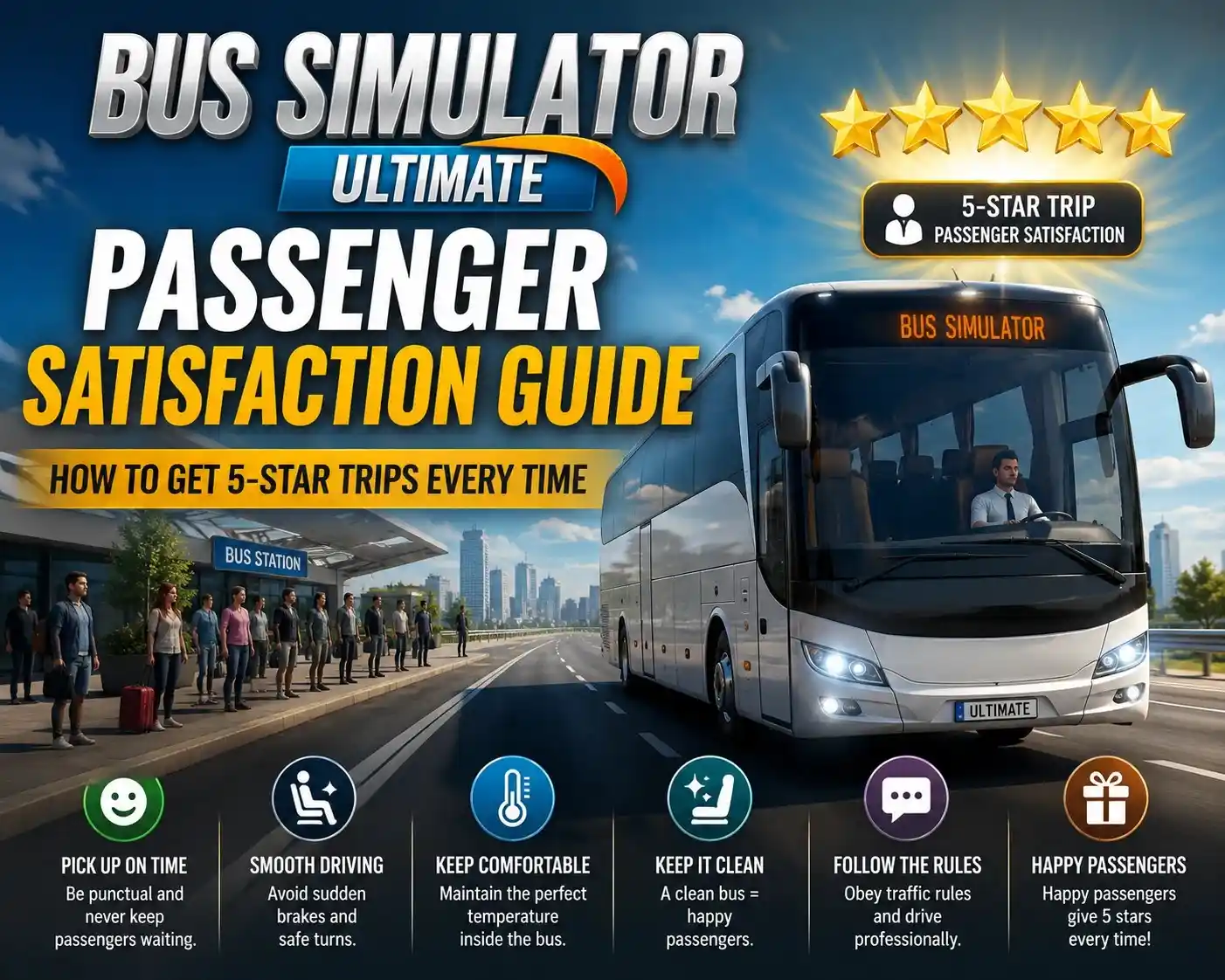Bus Simulator Ultimate Passenger Satisfaction Guide Bus Simulator Ultimate Passenger Satisfaction Guide - How to Get 5-Star Trips Every Time